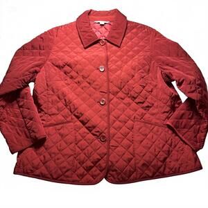Pendleton Women's Dark Red Quilted Jacket Plus Size 2X